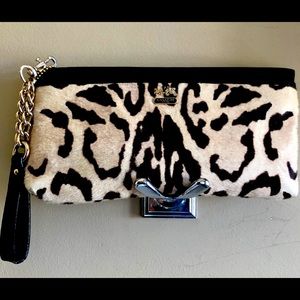Coach clutch/wristlet. Animal print.